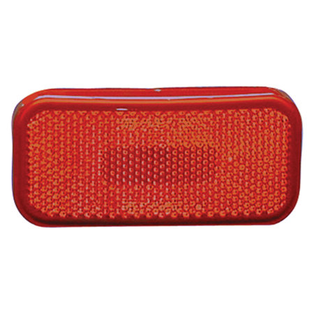 FASTENERS UNLIMITED Fasteners Unlimited 003-58 Command Electronics Rounded Corner Clearance Light - Red with White Base 003-58